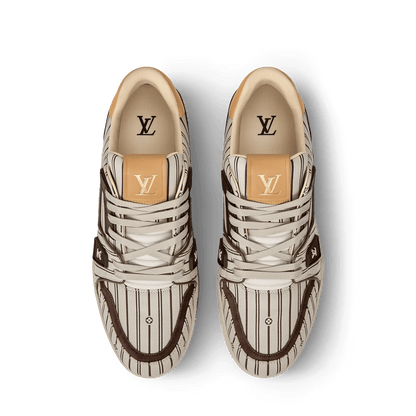 LV Trainer Beige Jacquard