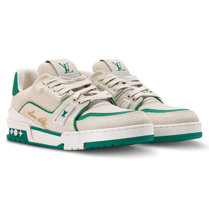LV Trainer Green Canvas