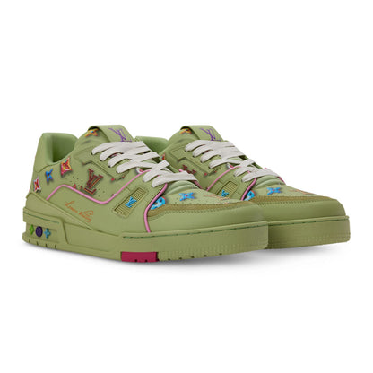 LV Trainer Sneaker Coordinates With The Season's Monogram Donuts Green