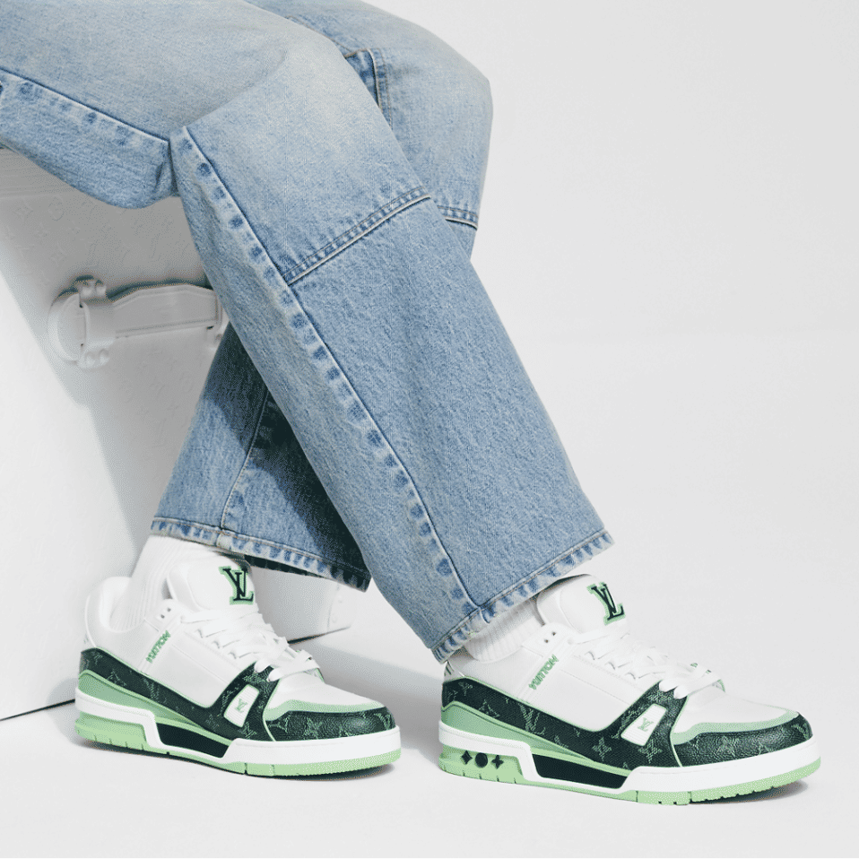 Louis Vuitton LV Trainer Sneaker 'Denim Monogram green'