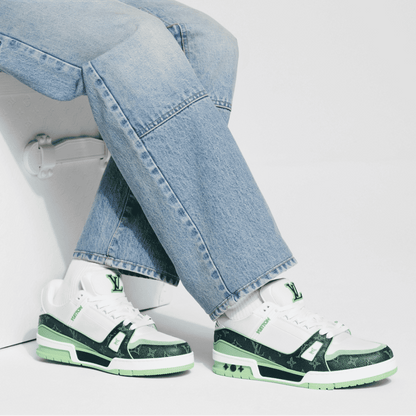 Louis Vuitton LV Trainer Sneaker 'Denim Monogram green'