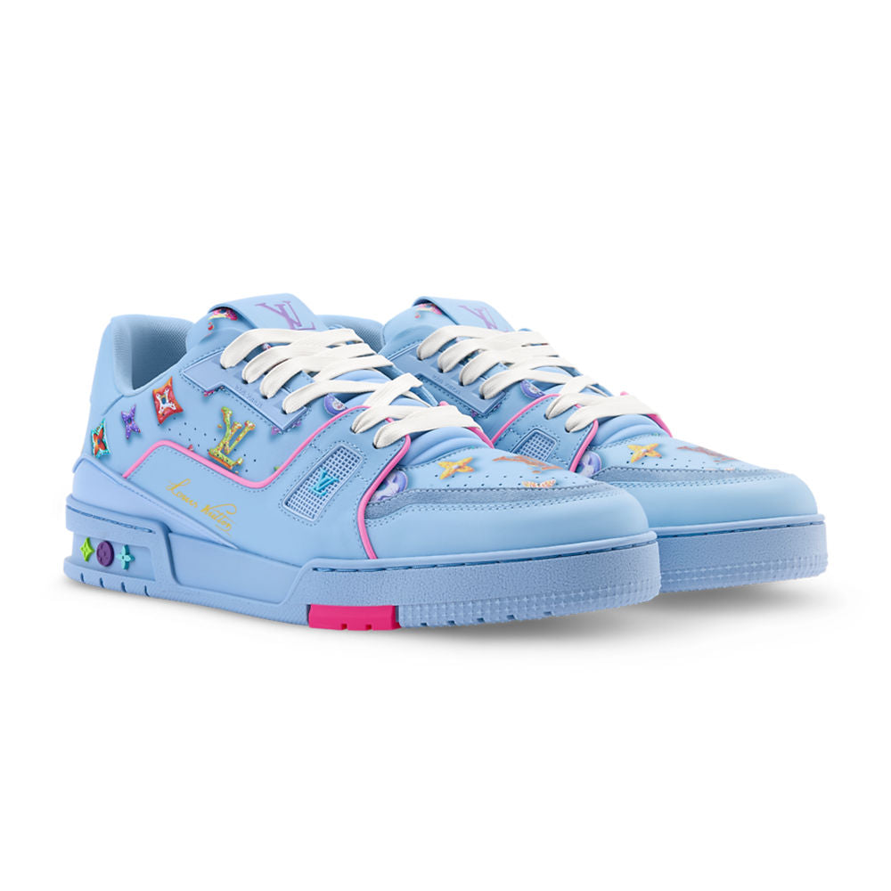 LV Trainer Sneaker Coordinates With The Season's Monogram Donuts Blue