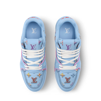 LV Trainer Sneaker Coordinates With The Season's Monogram Donuts Blue