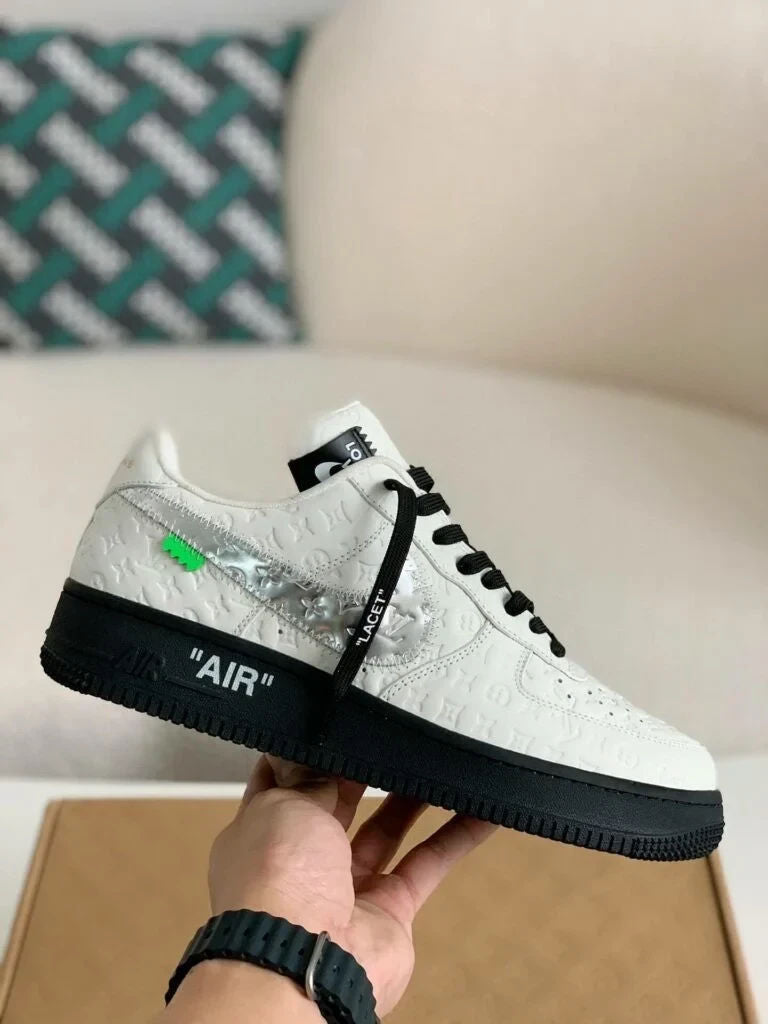 Louis Vuitton x Nike Air Force 1 Low 'White Black Silver'