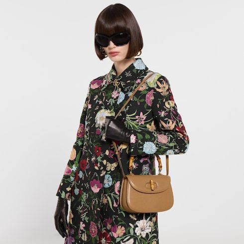 Women's Small Bamboo 1947 Bag With Soft Grainy Leather And Click Closure
