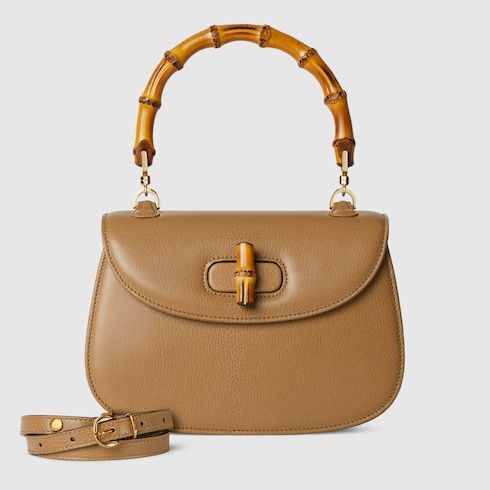 Women's Small Bamboo 1947 Bag With Soft Grainy Leather And Click Closure