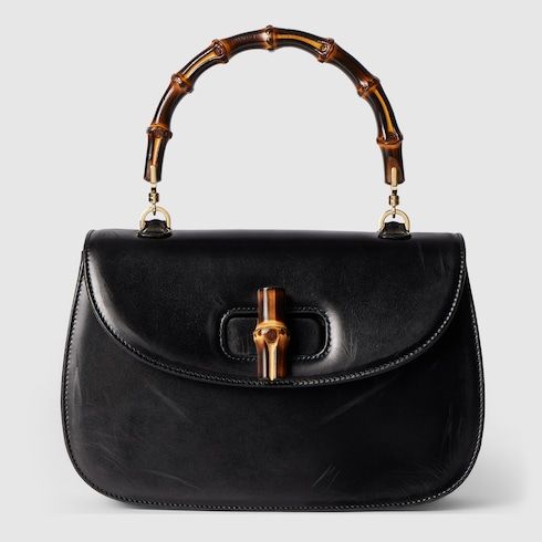 Women's Medium Bamboo 1947 Bag With Full Grain Leather And Bamboo Handle