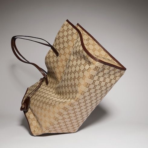 Women's Large Londra Tote Bag With GG Canvas And Zip Compartment