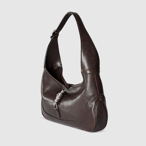Women's Medium Jackie Slim Bag With Soft Grainy Leather And Piston Closure