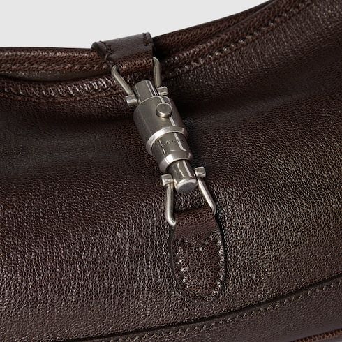 Women's Medium Jackie Slim Bag With Soft Grainy Leather And Piston Closure