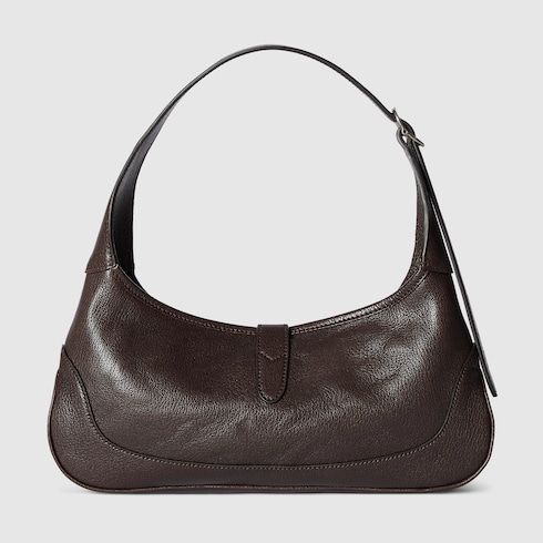 Women's Medium Jackie Slim Bag With Soft Grainy Leather And Piston Closure