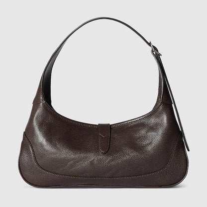 Women's Medium Jackie Slim Bag With Soft Grainy Leather And Piston Closure