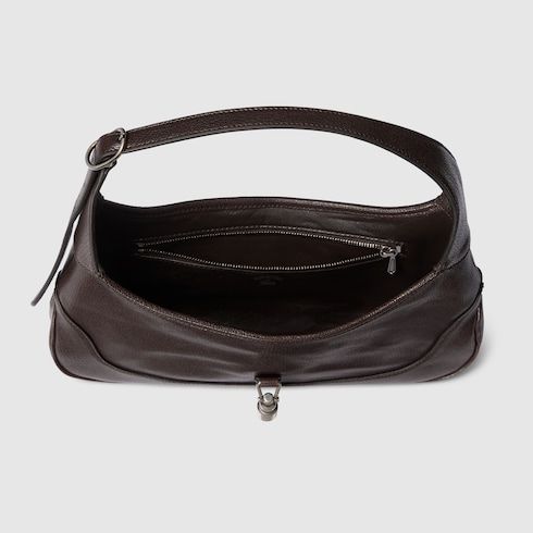 Women's Medium Jackie Slim Bag With Soft Grainy Leather And Piston Closure