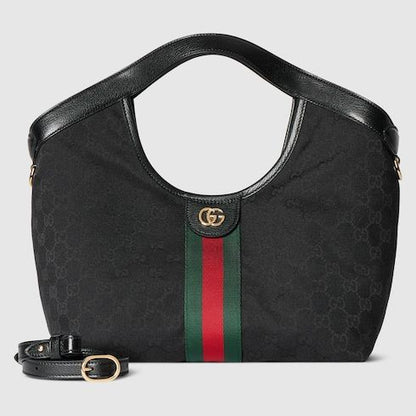 Women's Giglio Small Tote Bag With GG Canvas And Leather Trim