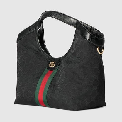 Women's Giglio Small Tote Bag With GG Canvas And Leather Trim