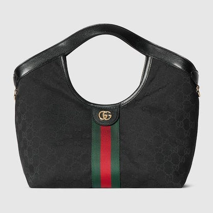 Women's Giglio Small Tote Bag With GG Canvas And Leather Trim