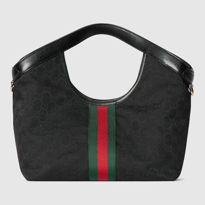 Women's Giglio Small Tote Bag With GG Canvas And Leather Trim