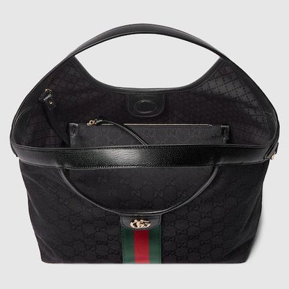 Women's Giglio Small Tote Bag With GG Canvas And Leather Trim