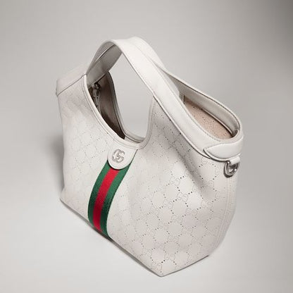 Women's Small Giglio Tote Bag With Perforated GG Leather