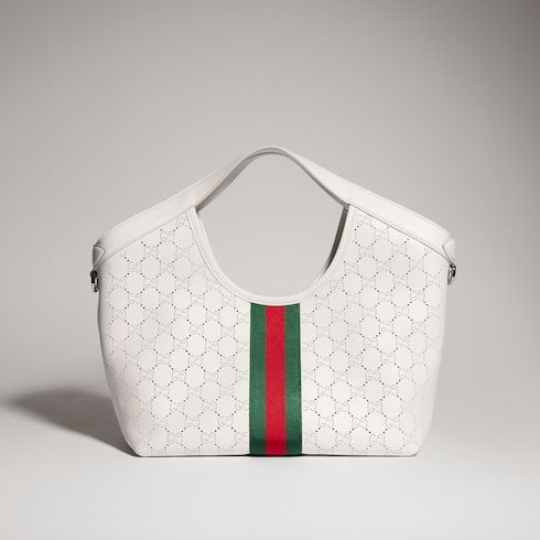Women's Small Giglio Tote Bag With Perforated GG Leather