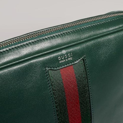 Men's Small Crossbody Bag With Leather And Web Intarsia