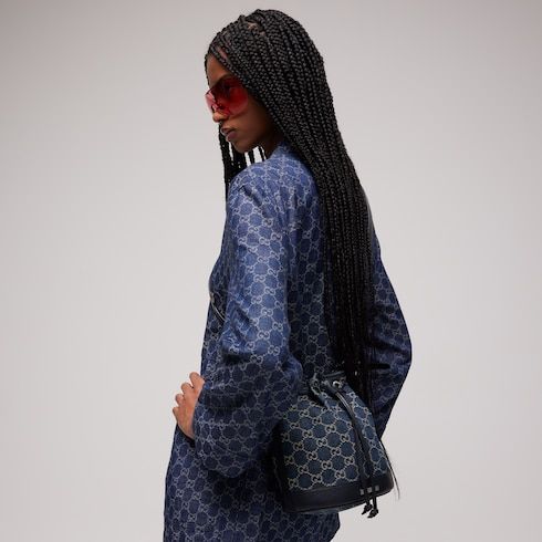 Venice Small Bucket Bag GG Denim