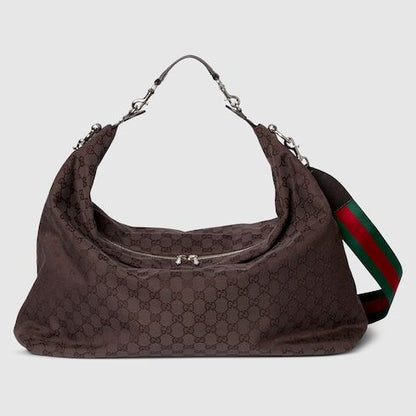 Men's Large Crossbody Bag With GG Canvas And Detachable Strap