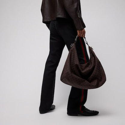 Men's Large Crossbody Bag With GG Canvas And Detachable Strap