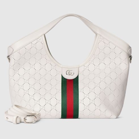 Women's Small Giglio Tote Bag With Perforated GG Leather