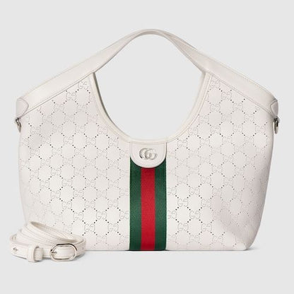 Women's Small Giglio Tote Bag With Perforated GG Leather