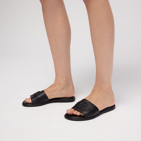 Women's Slide Sandal with Double G