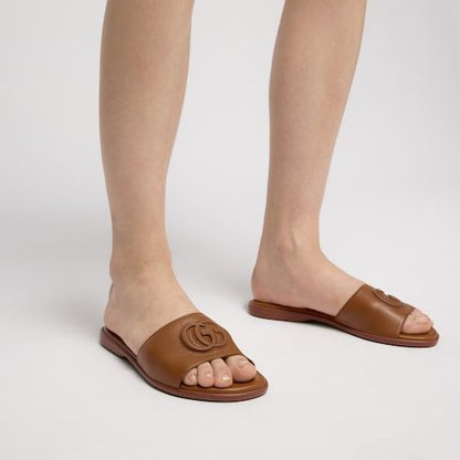 Women's Slide Sandal with Double G