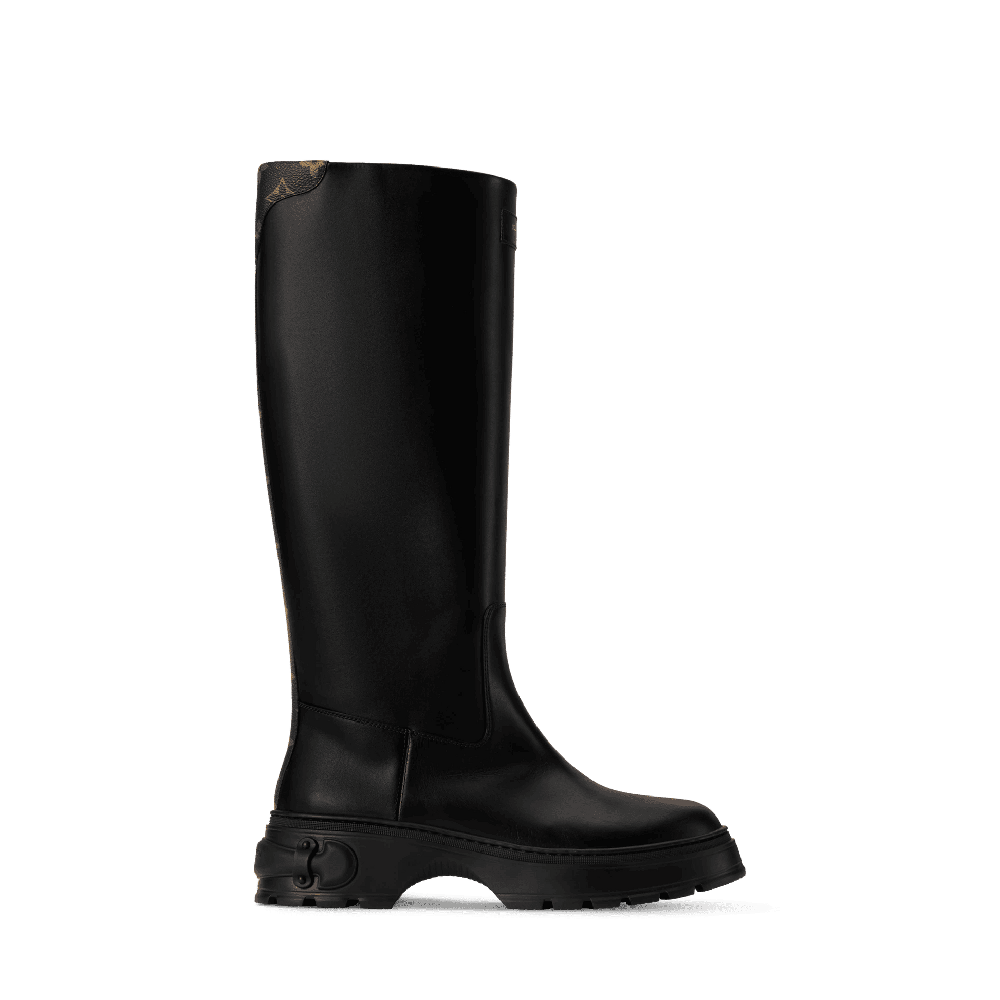 Women's LV Squad High Boot Black Calf Leather 1AIC70