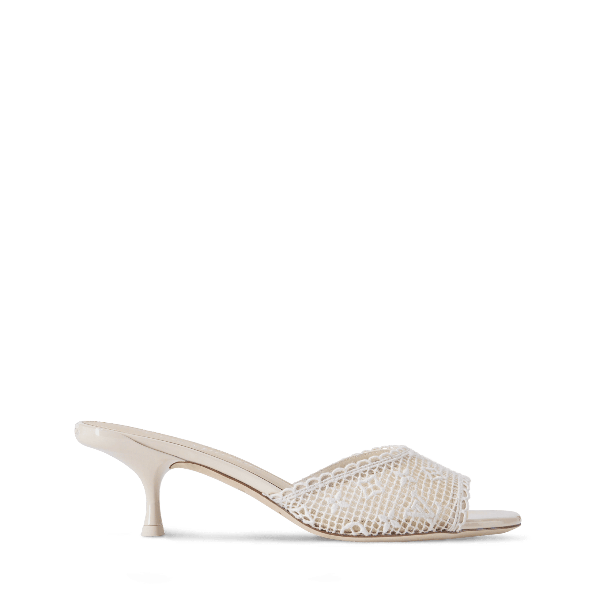 Women's 6 AM Monogram Embroidered Kitten-Heel Mule 1AK1ZH
