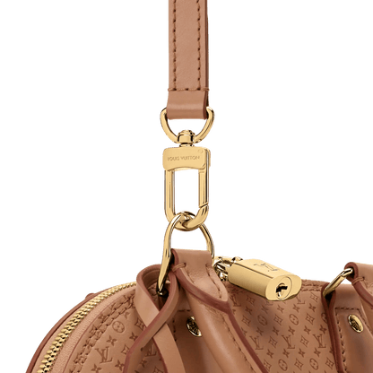 Women's Alma BB Minigram Hazelnut Calfskin Handbag