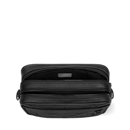 Alpha Messenger Monogram Shadow Calfskin Leather Black-Toned Hardware