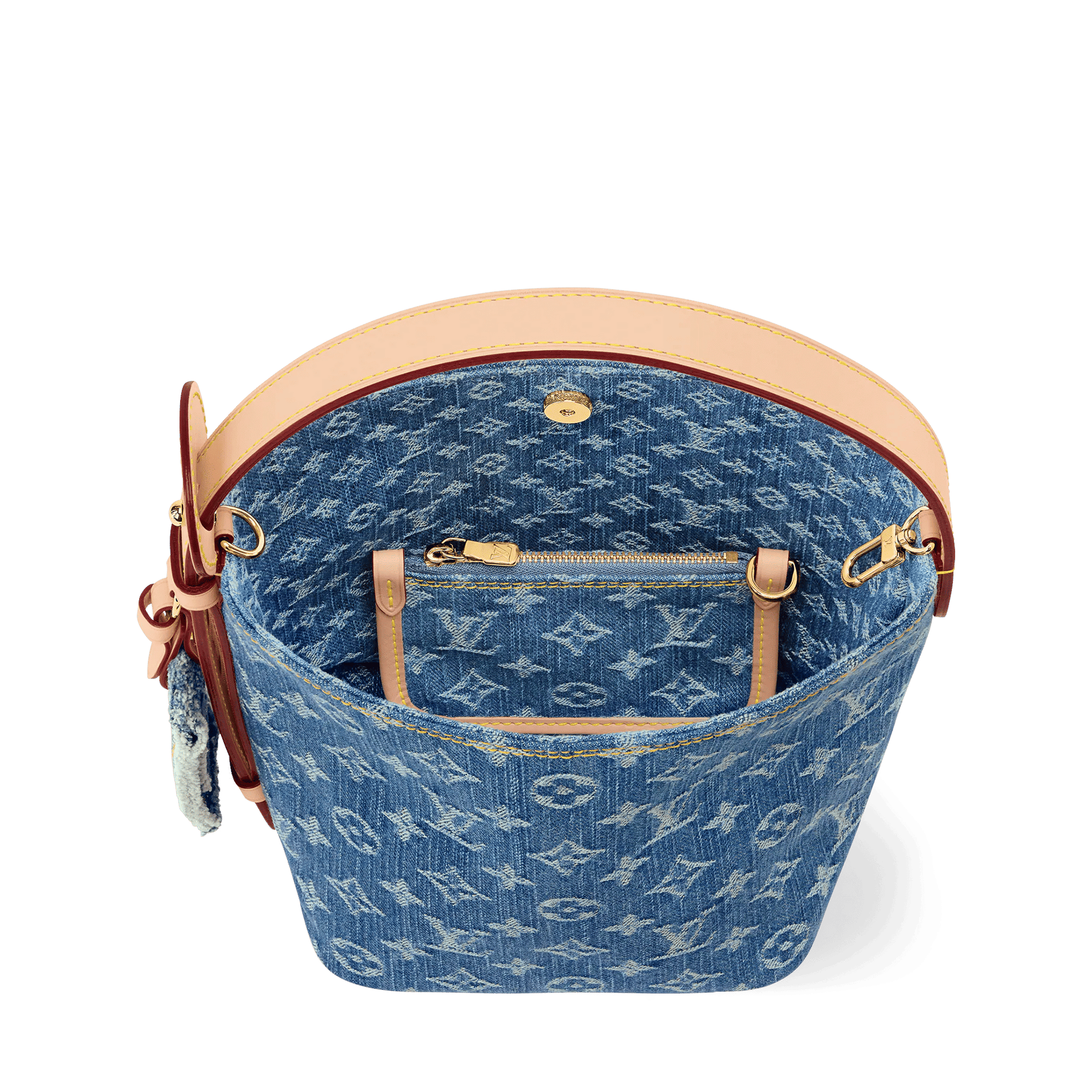 All In BB Monogram Denim Blue Denim Gold-Toned Hardware