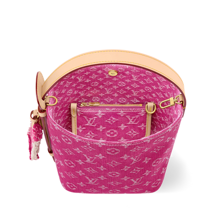 All In BB Monogram Denim Fuchsia Gold-Toned Hardware