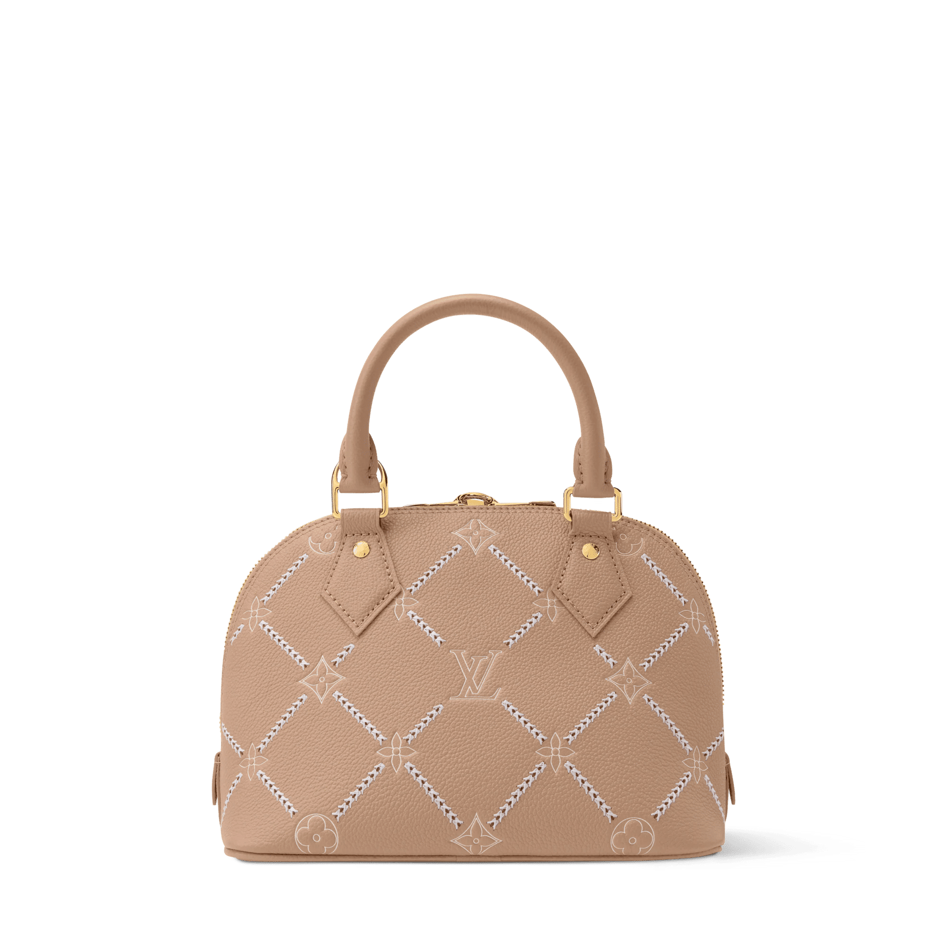 Women's Alma BB Hazelnut Couture Monogram Empreinte Leather Handbag M28458
