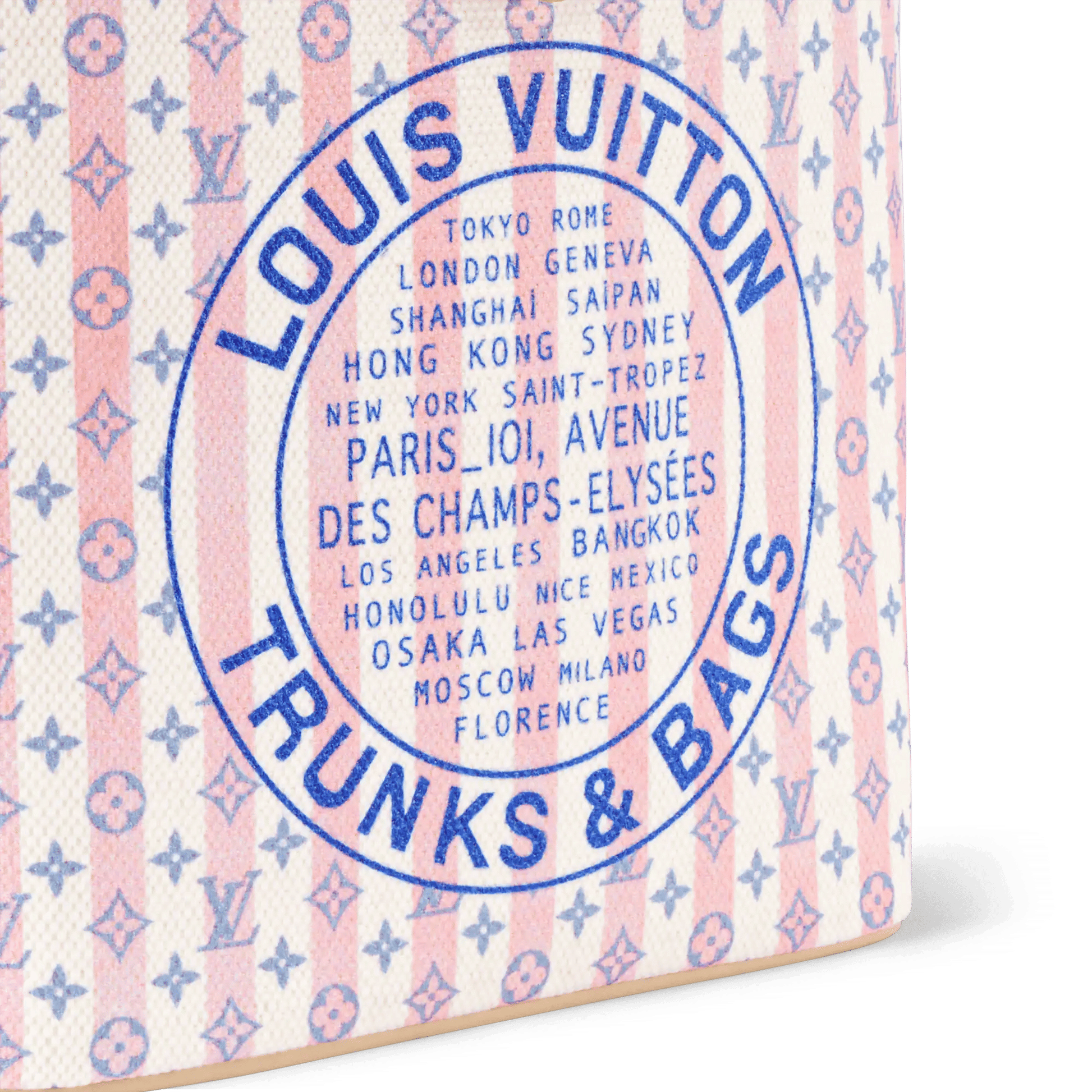 All In BB Monogram Coated Canvas LV Stamp Blue Gold-Toned Hardware
