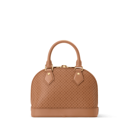 Women's Alma BB Minigram Hazelnut Calfskin Handbag