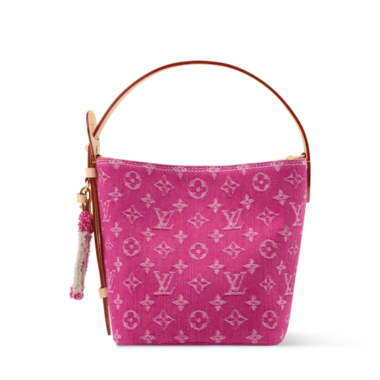 All In BB Monogram Denim Fuchsia Gold-Toned Hardware