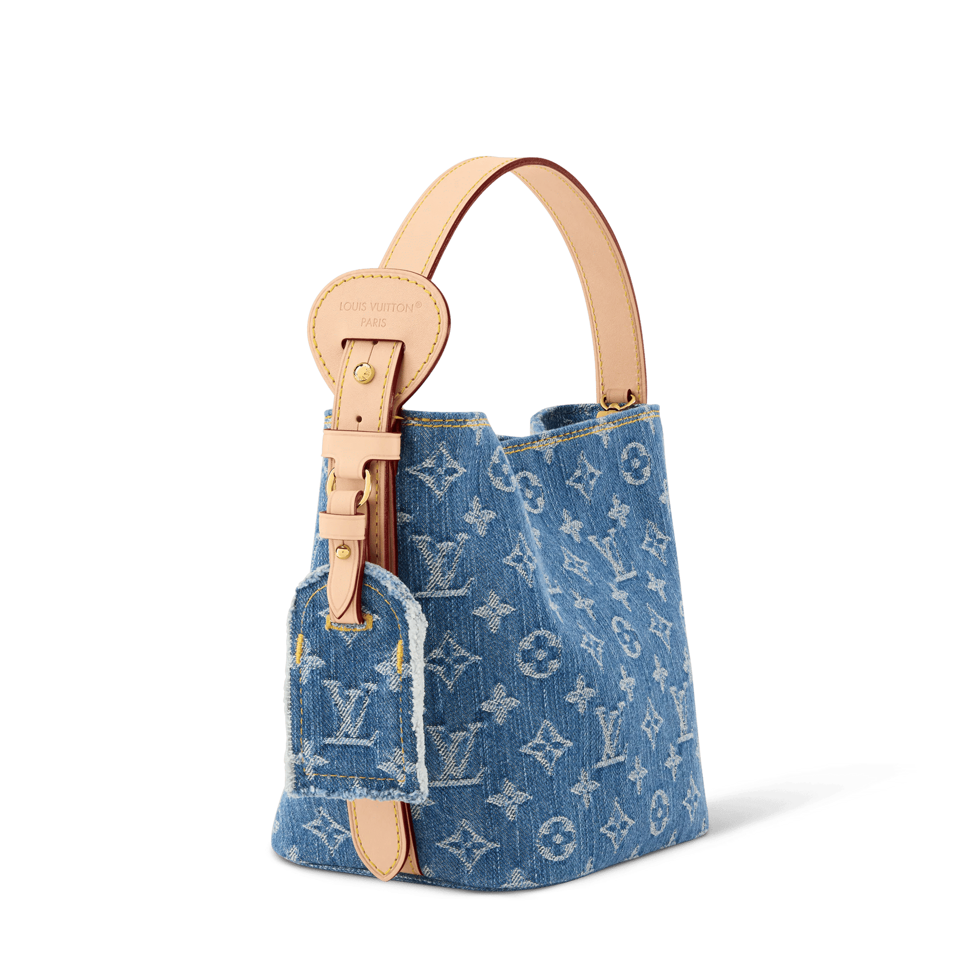 All In BB Monogram Denim Blue Denim Gold-Toned Hardware