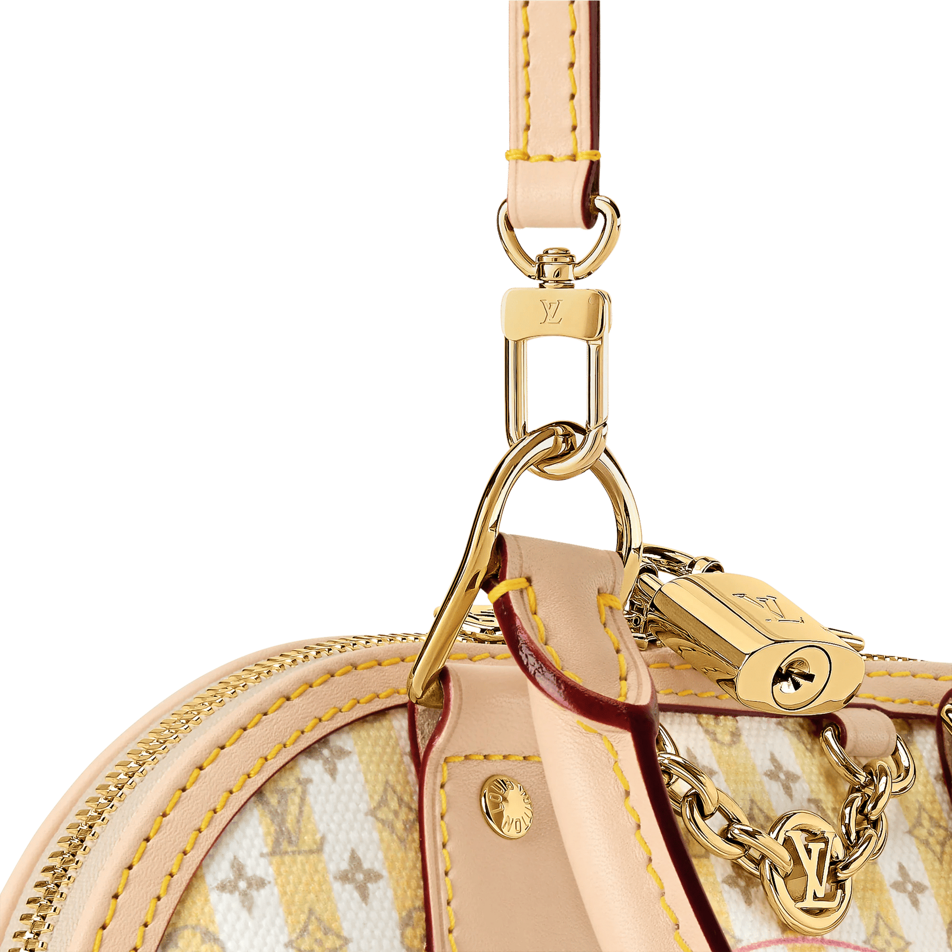 Women's Alma BB LV Stamp Banana Monogram Canvas Nano Bag