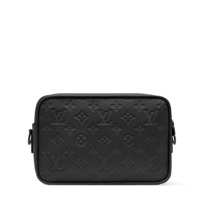 Alpha Messenger Monogram Shadow Calfskin Leather Black-Toned Hardware