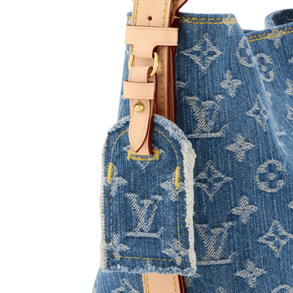 All In BB Monogram Denim Blue Denim Gold-Toned Hardware