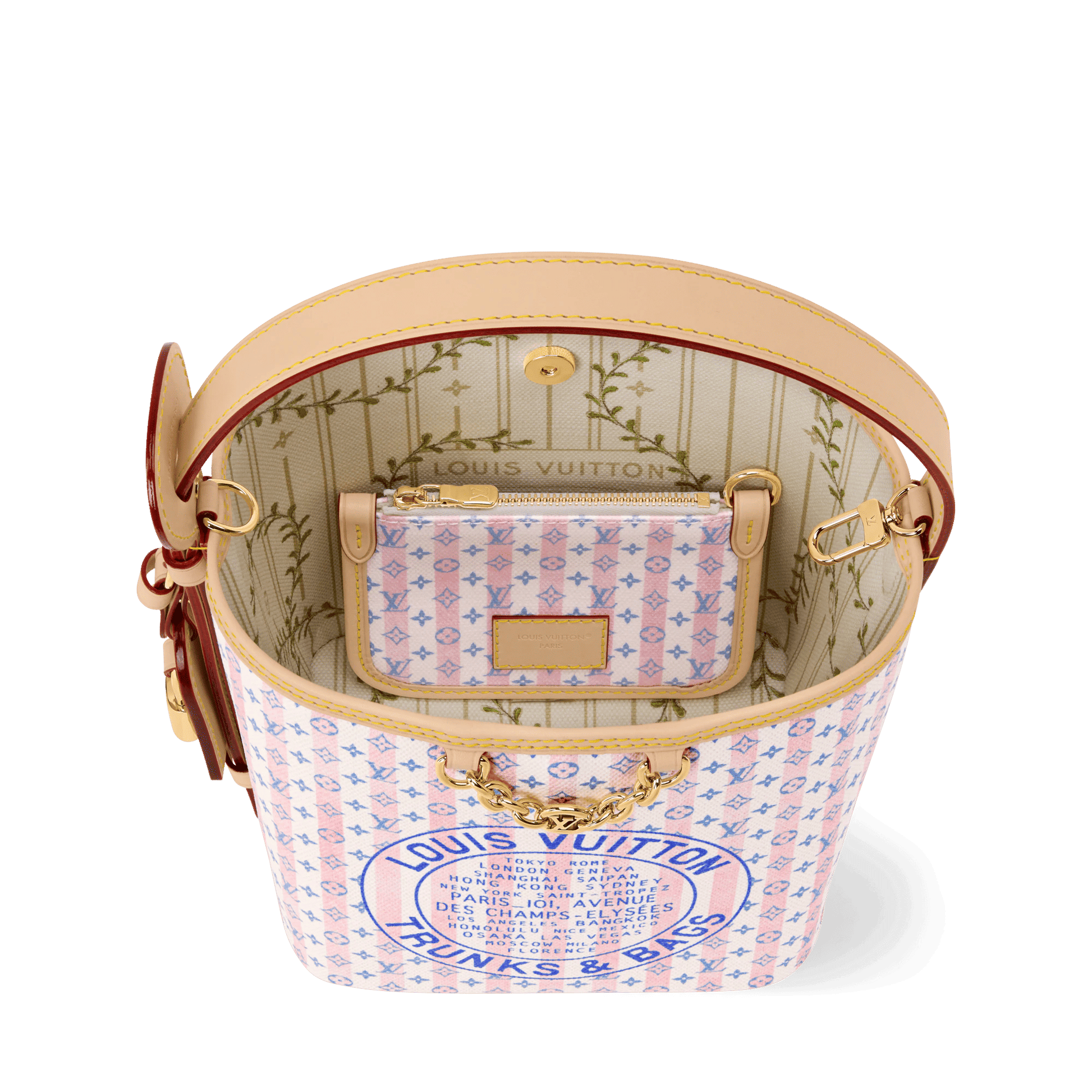 All In BB Monogram Coated Canvas LV Stamp Blue Gold-Toned Hardware