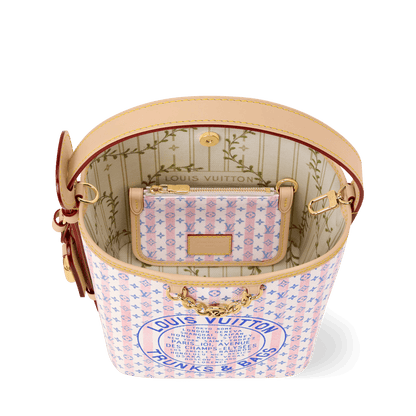 All In BB Monogram Coated Canvas LV Stamp Blue Gold-Toned Hardware