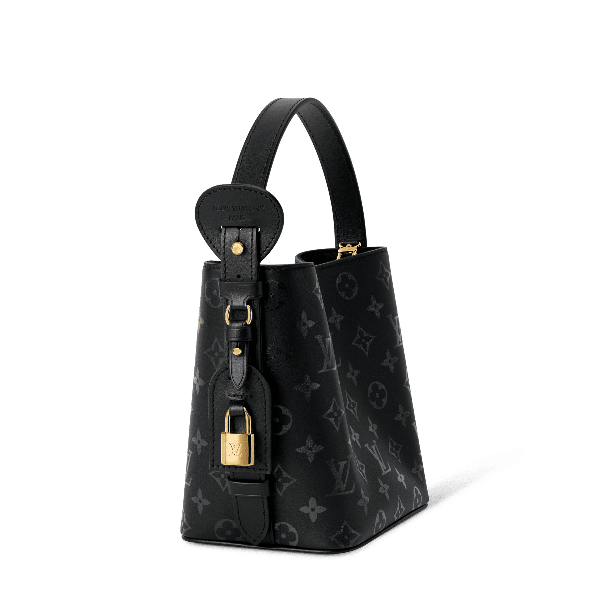 Women's All In BB Monogram Ink Boldly Black Bucket Bag