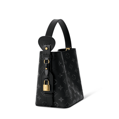 Women's All In BB Monogram Ink Boldly Black Bucket Bag